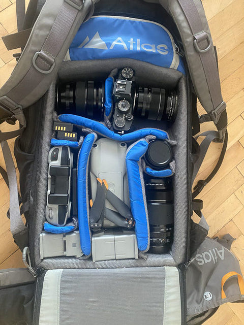 This is Chris's camera gear and Athlete Pack