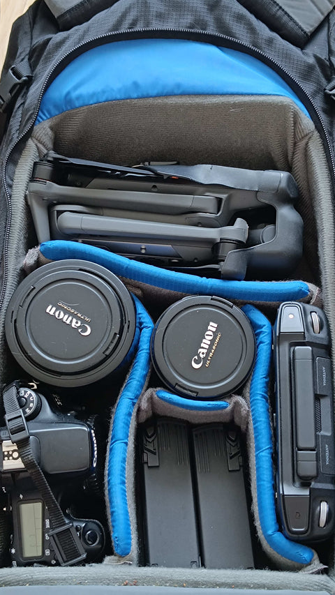 Canon and DJI Mavic kit in the Athlete Pack