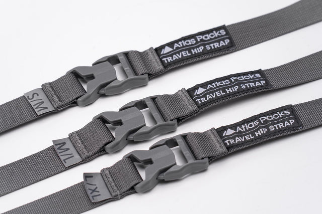Hip Pouch Straps by Atlas Packs | Webbing connects to end buckles when you don't have a hip belt. Better than nothing ;)