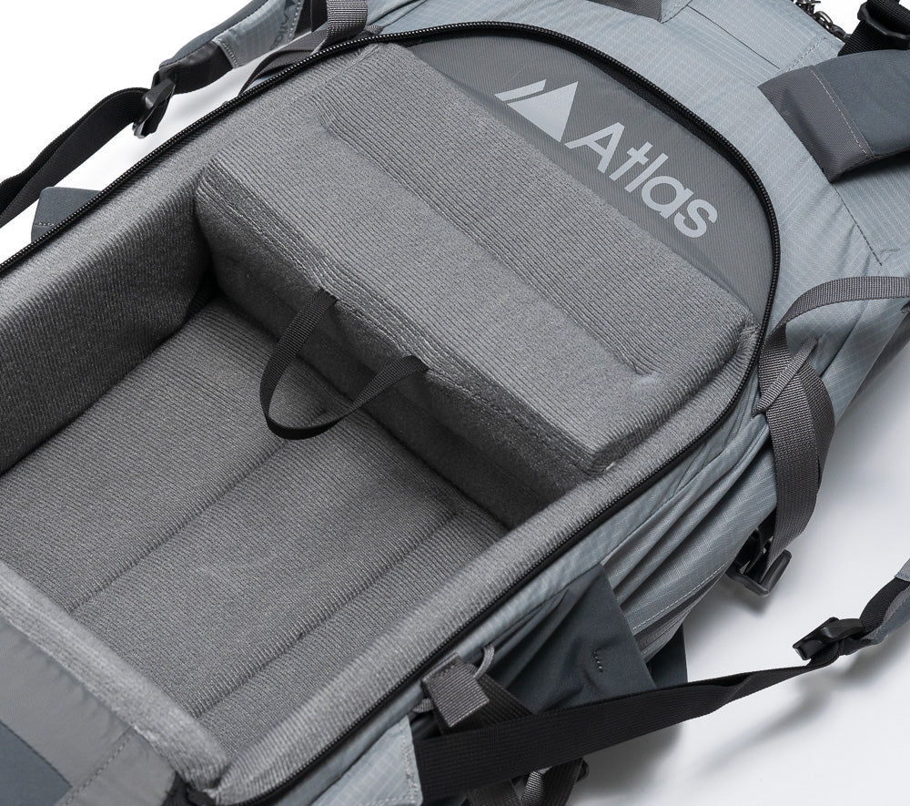 Atlas Athlete Camera Pack | 20-40L Shallow Origami Core: Daypack to Overnight